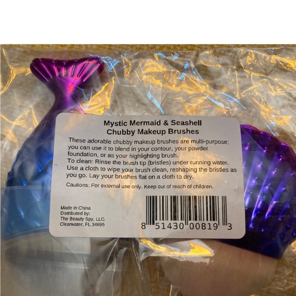 Seashell & Mermaid brush set - Picture 3 of 3